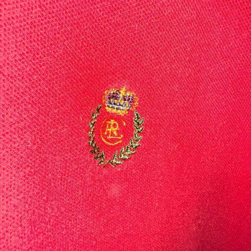 90s Chaps Ralph Lauren Ralph Red Pique Polo Shirt Size 2XLT